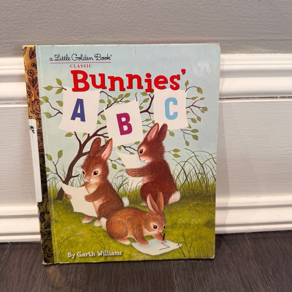 VINTAGE 1985 Little Golden Book Classic: Bunnies' ABC Hardcover Book Toddler Kid